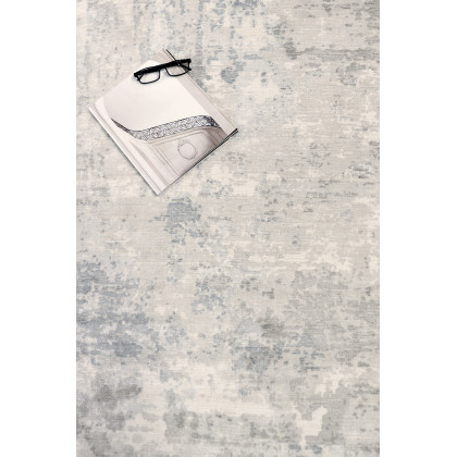 Pasargad Beverly Collection Hand-Loomed Bamboo Silk Area Rug - Gray/Multi, 96" x 120" (pop-8318 8x10)