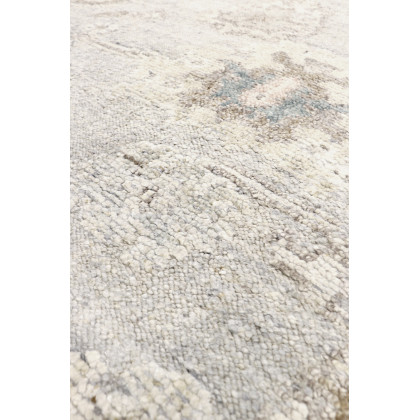 Pasargad - Oushak Collection Hand-Knotted Wool Area Rug in Silver, 104" x 129" (POS-04 9x12)