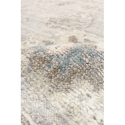 Pasargad - Oushak Collection Hand-Knotted Wool Area Rug in Silver, 104" x 129" (POS-04 9x12)