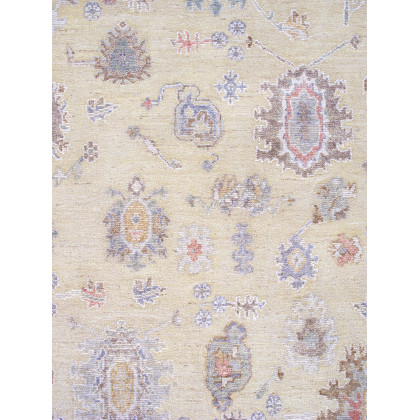 Pasargad - Oushak Collection Hand-Knotted Wool Area Rug in Gold, 111" x 147" (POS-08 9x12)