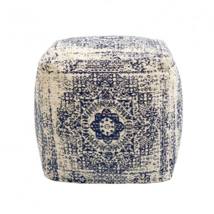 Pasargad - Grand Canyon Pouf in Navy, Cotton