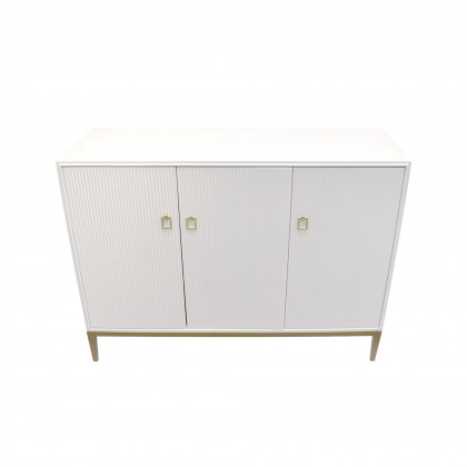 Pasargad Victoria 3 Doors Sideboard - Ivory/Bronze, Wood