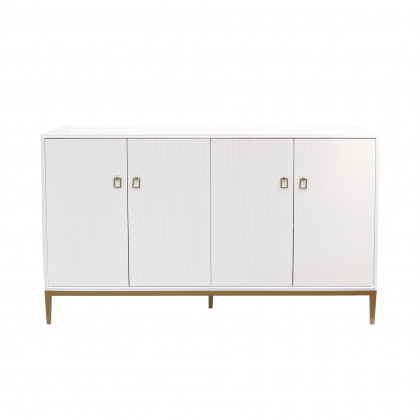 Pasargad Victoria 4 Doors, 2 Drawer Sideboard - Ivory/Bronze, Wood