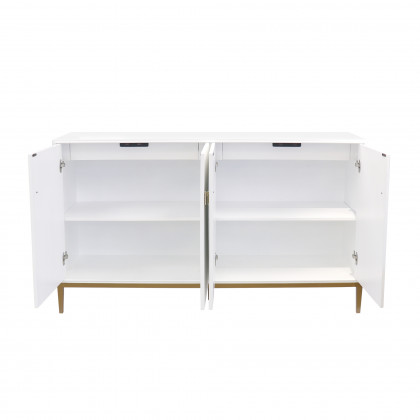 Pasargad Victoria 4 Doors, 2 Drawer Sideboard - Ivory/Bronze, Wood