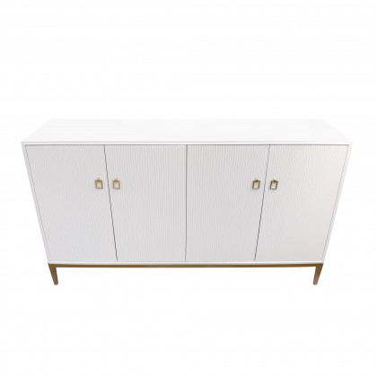 Pasargad Victoria 4 Doors, 2 Drawer Sideboard - Ivory/Bronze, Wood