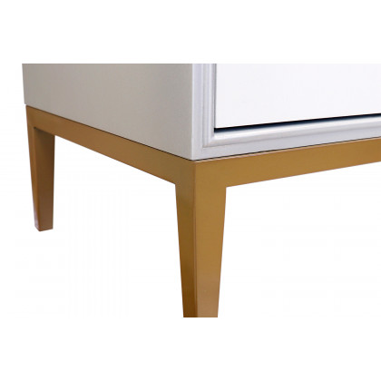 Pasargad Annabelle Sideboard With 4 Floral Doors, 2 Drawers and Bronze Metal Frame