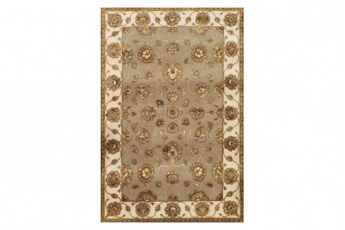 Pasargad™ - Agra Collection Hand-Knotted Silk and Wool Area Rug  49'' x 74'' (PPS-3 CAMEL 4X6)