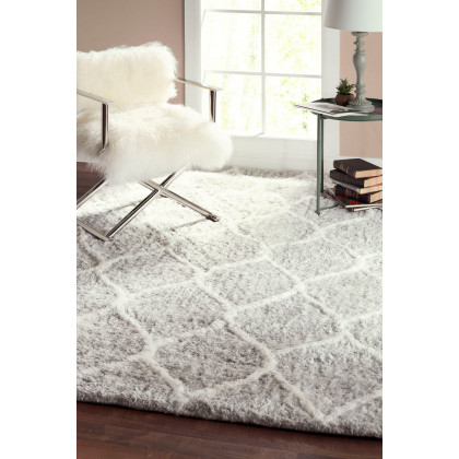 Pasargad Moroccan Collection Hand-Woven Poly and Cotton Area Rug (PPSR-17071 8X10) - 96'' x 120''