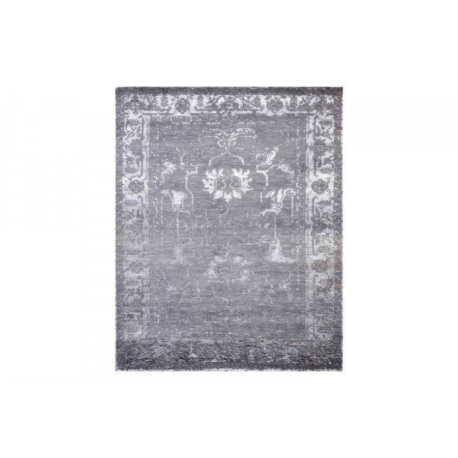 Pasargad - Silk Fusion Florence Collection Hand-Knotted Silk and Wool Area Rug 60'' x 96'' (PRAYA-07 DAR 5X8)