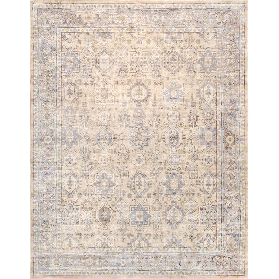 Pasargad - Amadeus Collection Power Loom Polypropylene/Polyester Area Rug in Beige/Blue, 72" x 72" (prc-1022bb s 6x6)