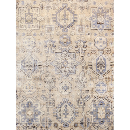 Pasargad - Amadeus Collection Power Loom Polypropylene/Polyester Area Rug in Beige/Blue, 72" x 72" (prc-1022bb s 6x6)