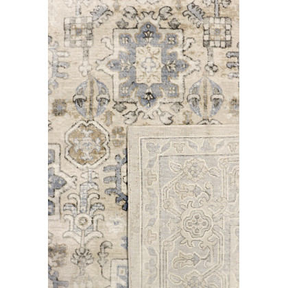 Pasargad - Amadeus Collection Power Loom Polypropylene/Polyester Area Rug in Beige/Blue, 72" x 72" (prc-1022bb s 6x6)