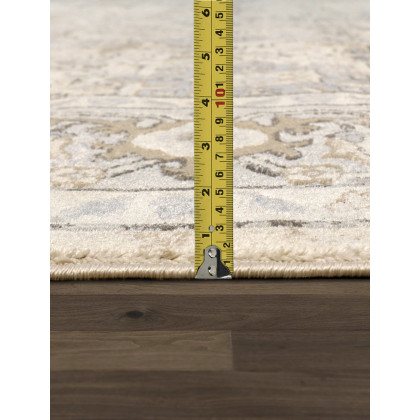Pasargad - Amadeus Collection Power Loom Polypropylene/Polyester Area Rug in Beige/Blue, 72" x 72" (prc-1022bb s 6x6)
