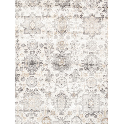 Pasargad - Amadeus Collection Power Loom Polypropylene/Polyester Area Rug in Ivory/Gray, 60" x 84" (prc-1022ig 5x7)