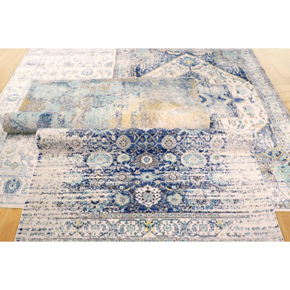 Pasargad Chelsea Collection Power Loom Polypropylene/Polyester Area Rug - Ivory, 96" x 120" (prc-5365 8x10)