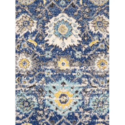 Pasargad Chelsea Collection Power-Loomed Polypropylene/Polyester Area Rug - Navy/Ivory, 48" x 72" (prc-5586n 4x6)