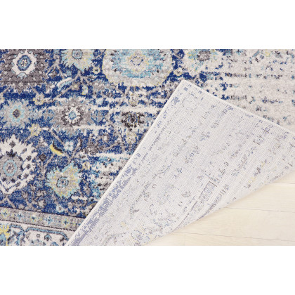 Pasargad Chelsea Collection Power-Loomed Polypropylene/Polyester Area Rug - Navy/Ivory, 48" x 72" (prc-5586n 4x6)