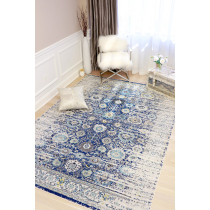 Pasargad Chelsea Design Power Loom Area Rug (PRC-5586N 6'7X9) - 79'' x 108''