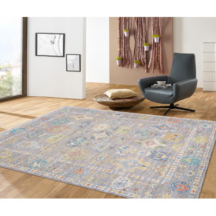 Pasargad - Oushak Collection Hand-Knotted Wool Area Rug in Gray, 119" x 169" (PRE-10031 10X14)