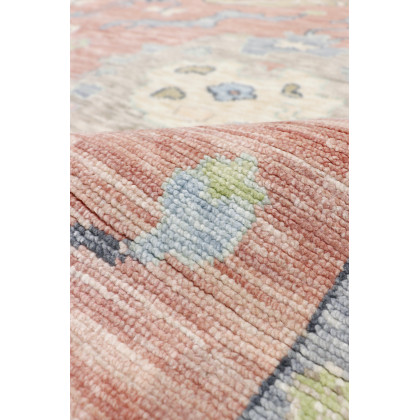 Pasargad - Oushak Collection Hand-Knotted Wool Area Rug in Coral/Ivory, 123" x 166" (PRE-9321 10x14)