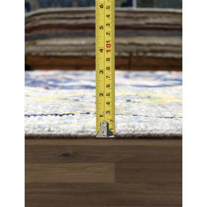 Pasargad - Oushak Collection Hand-Knotted Wool Area Rug in Navy/Silver, 119" x 168" (PRE-9744 10x14)