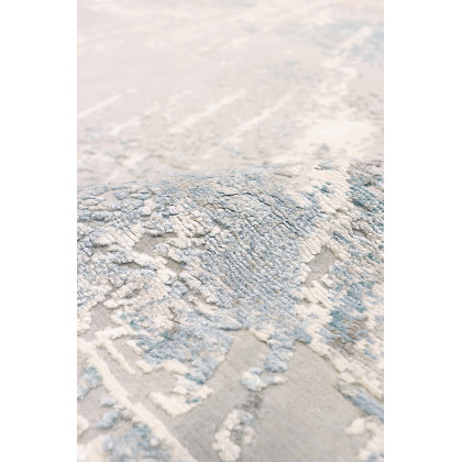 Pasargad Modern Collection Hand-Knotted Silk/Wool Area Rug - Silver/Multi, 122" x 171" (prj-35 10x14)