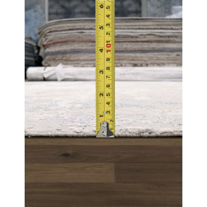 Pasargad Modern Collection Hand-Knotted Silk/Wool Area Rug - Silver/Multi, 122" x 171" (prj-35 10x14)