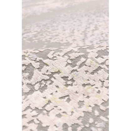 Pasargad - Modern Collection Hand-Knotted Silk/Wool Area Rug in Taupe/Multi, 108" x 146" (prj-71 9x12)