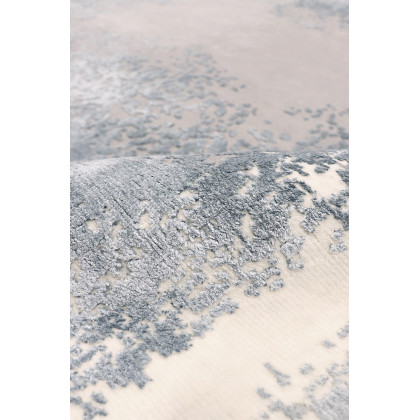 Pasargad - Modern Collection Hand-Knotted Silk/Wool Area Rug in Ivory/Blue, 109" x 146" (prj-72 9x12)