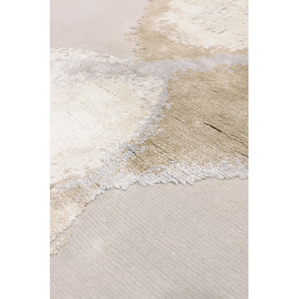 Pasargad - Modern Collection Hand-Knotted Silk/Wool Area Rug in Gray/Ivory, 122" x 172" (prj-75 10x14)