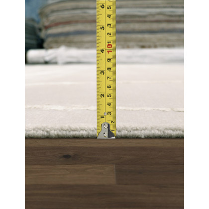 Pasargad - Modern Collection Hand-Knotted Silk/Wool Area Rug in Gray/Ivory, 122" x 172" (prj-75 10x14)
