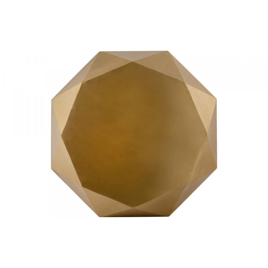 Pasargad - Kronos Diamond Shape Brass Finish Iron Coffee Table