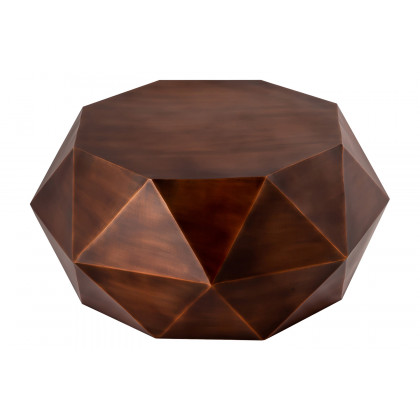 Pasargad - Kronos Diamond Shape Brass Finish Iron Coffee Table