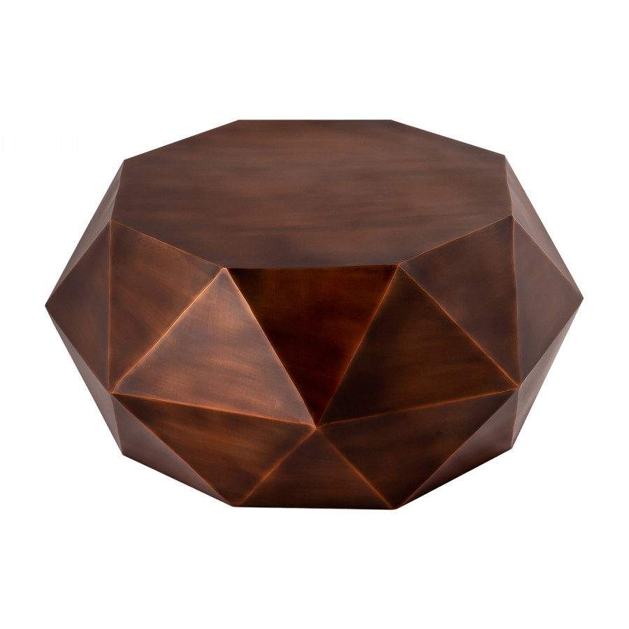 Pasargad Kronos Diamond Shape Iron Coffee Table - Copper