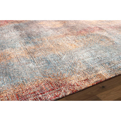 Pasargad Cosmo Collection Hand-Knotted Silk and Wool Area Rug (PS-241 8X10) - 96'' x 124''