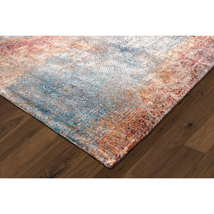 Pasargad Cosmo Collection Hand-Knotted Silk and Wool Area Rug (PS-241 8X10) - 96'' x 124''