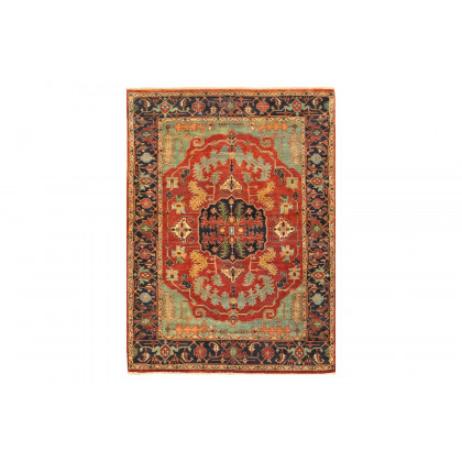 Pasargad - Serapi Collection Hand-Knotted Rust/Navy Wool Area Rug PS-30