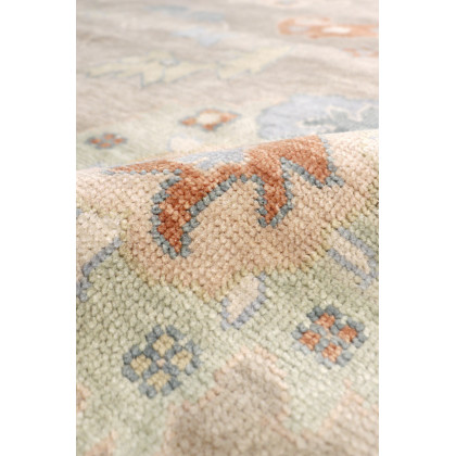 Pasargad Oushak Collection Hand-Knotted Wool Area Rug - Beige/Ivory, 118" x 167" (PSF-06 10x14)