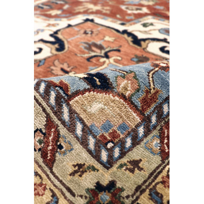 Pasargad - Serapi Collection Hand-Knotted Wool Area Rug in Rust/Navy, 140" x 176" (PSF-7121 12x15)