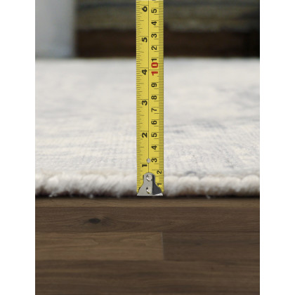 Pasargad - Mirage Collection Hand-Loomed Bamboo Silk Area Rug in Gray/Ivory, 93" x 117" (psh-25 8x10)