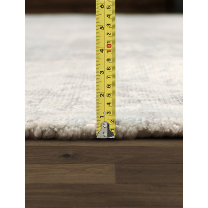 Pasargad Mirage Collection Hand-Loomed Bamboo Silk Area Rug - Gray/Aqua, 144" x 180" (psh-27 12x15)