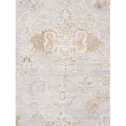 Pasargad - Oushak Collection Hand-Knotted Wool Area Rug in Silver/Gray, 110" x 146" (PSHR-12 9x12)