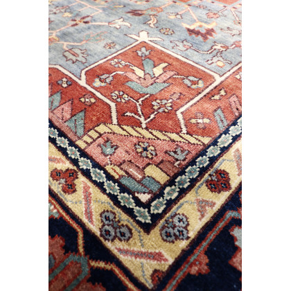 Pasargad Serapi Collection Hand-Knotted Lamb's Wool Area Rug - Red/Blue, 162" x 202" (PSJ-23A 14x17)