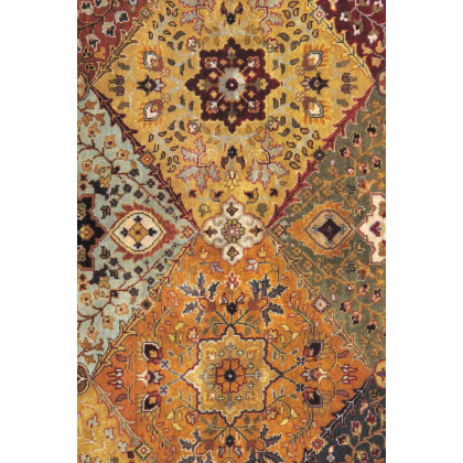 Pasargad Tabriz Collection Hand-Knotted Lamb's Wool Area Rug (PSK-2 7X7) - 82'' x 82''