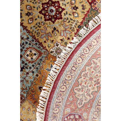 Pasargad Tabriz Collection Hand-Knotted Lamb's Wool Area Rug (PSK-2 7X7) - 82'' x 82''