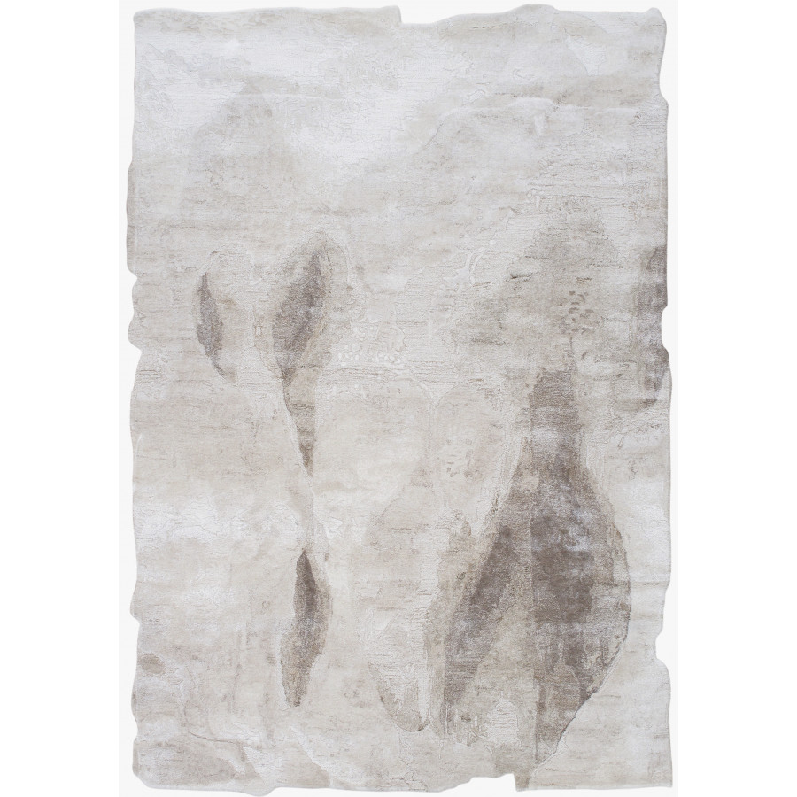 Pasargad - Astrid Collection Hand-Tufted Bamboo Silk/Wool Area Rug in Beige, 61" x 89" (PTF-949B 5x8)
