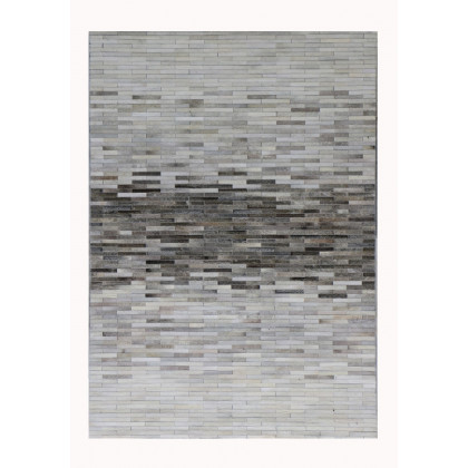 Pasargad Galaxy Collection Hand-stitched Cowhide Area Rug - Silver, 144" x 180" (ptx-1960 12x15)