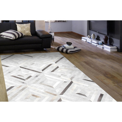 Pasargad Hand-Loomed Cowhide Sari Silk Area Rug (PTX-3104 10X14) - 120'' x 168''