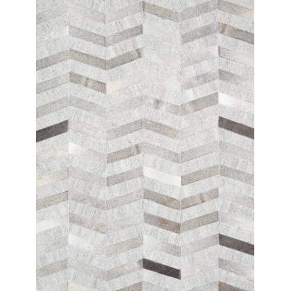 Pasargad - Galaxy Collection Cowhide Cowhide/Sari Silk Area Rug in Silver, 144" x 180" (ptx-3105 12x15)