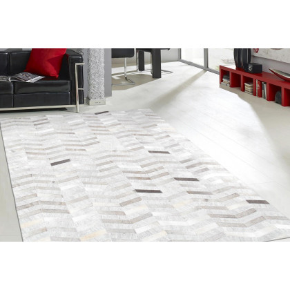 Pasargad Hand-Loomed Cowhide Sari Silk Area Rug (PTX-3105 9X12) - 108'' x 144''